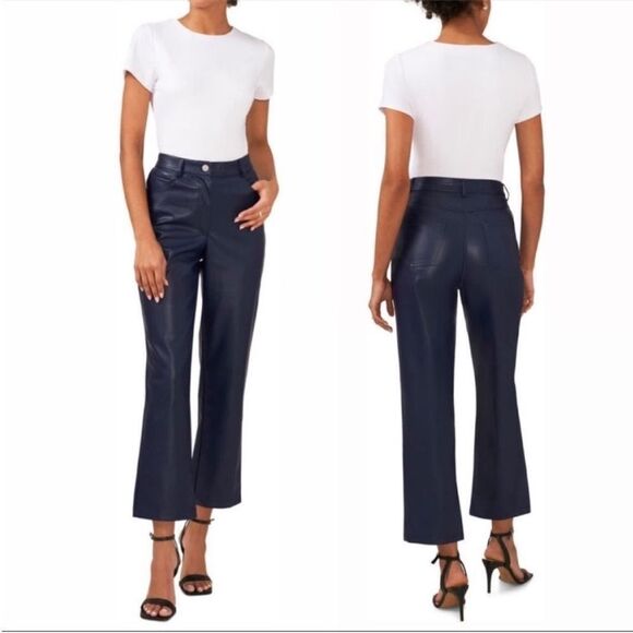 New Halogen® 5-Pocket Faux Leather Pants in Classic Blue Size 16 - Picture 11 of 11